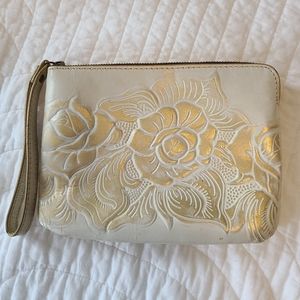 Patricia Nash Cassini White Gold Wristlet